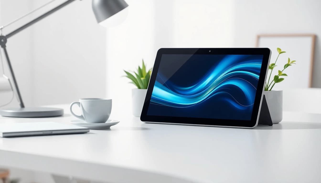 Showcasing the innovative K88 tablet on a modern workspace desk.