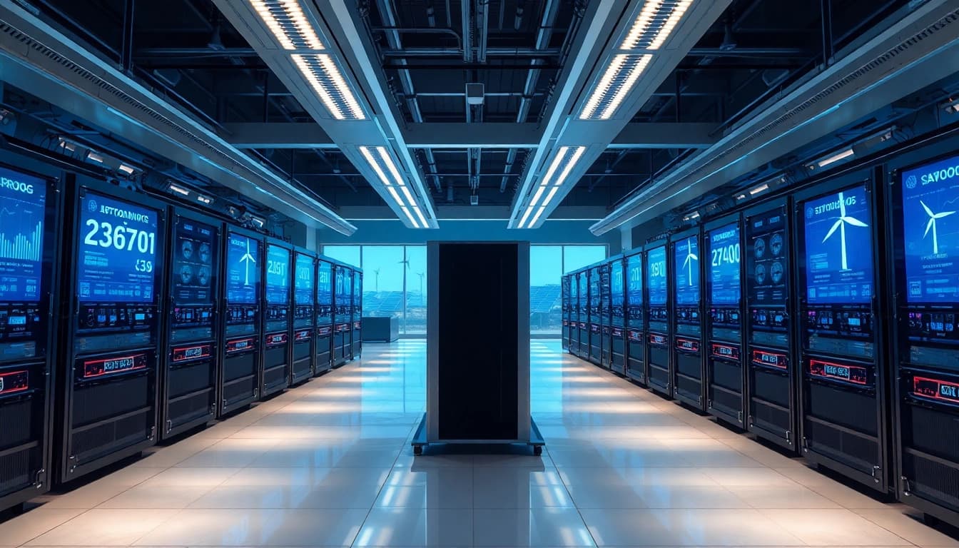 Innovative crypto mining facility powered by renewable energy sources.
