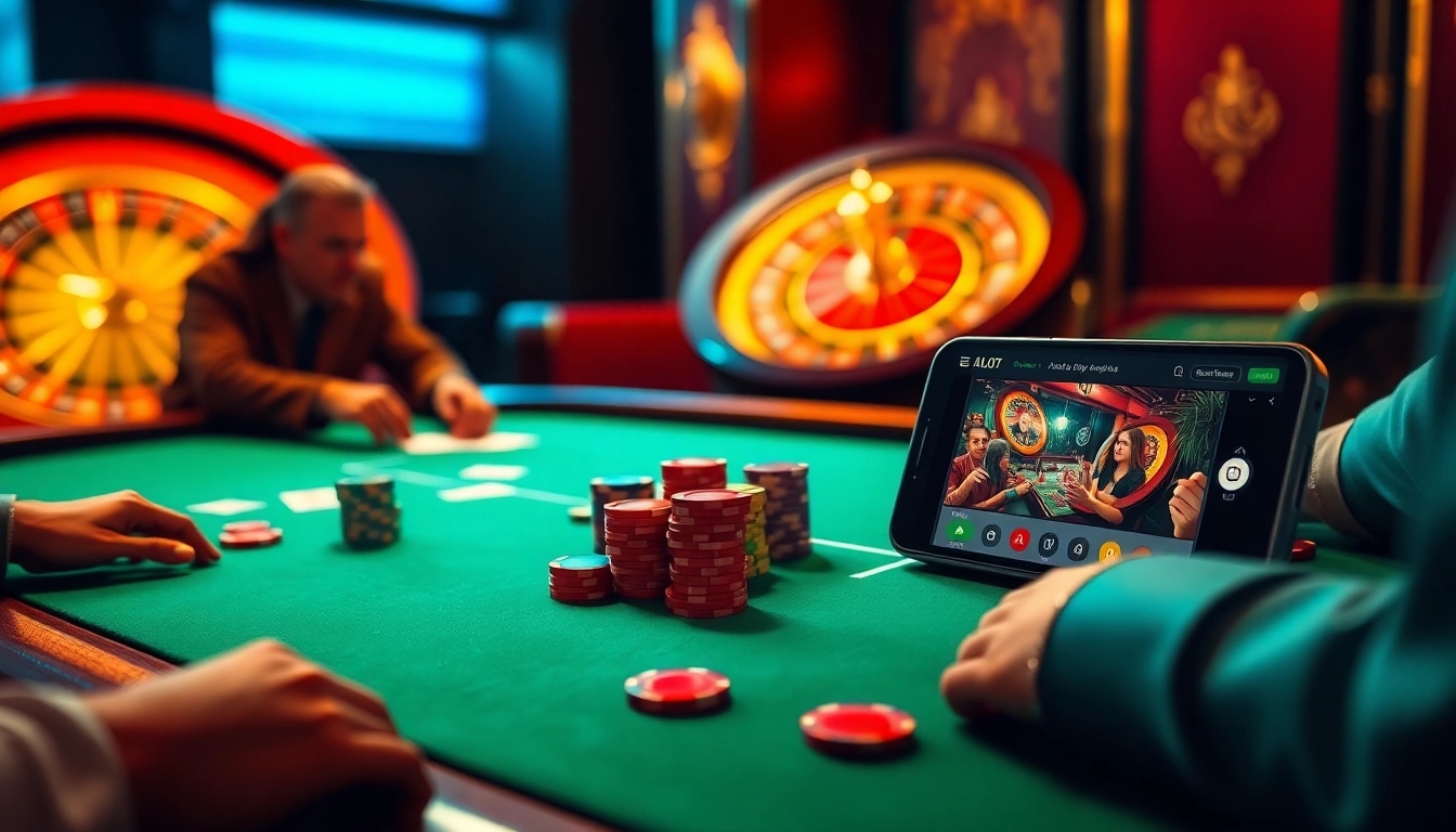 Experience thrilling betting with ALO789 APK at an elegant poker table.