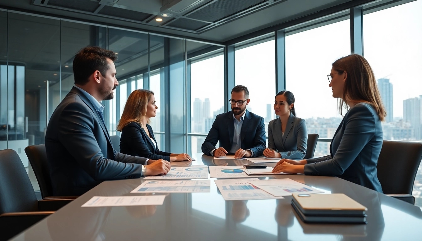 Visualizza come vendere un'impresa durante una riunione d'affari professionale in un ufficio all'avanguardia.