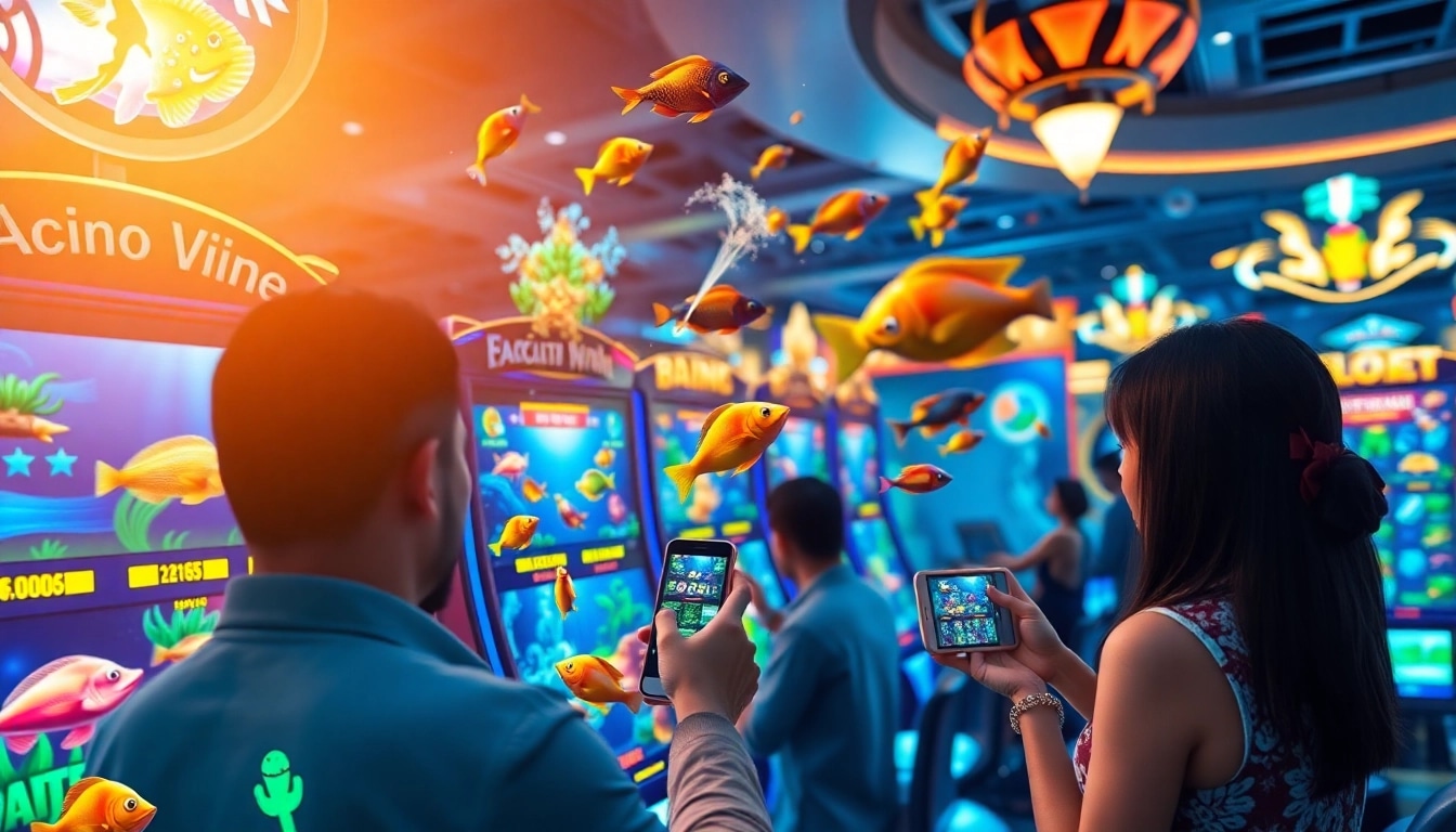 bắn cá đổi thưởng game interface with exciting fish graphics and vibrant prizes