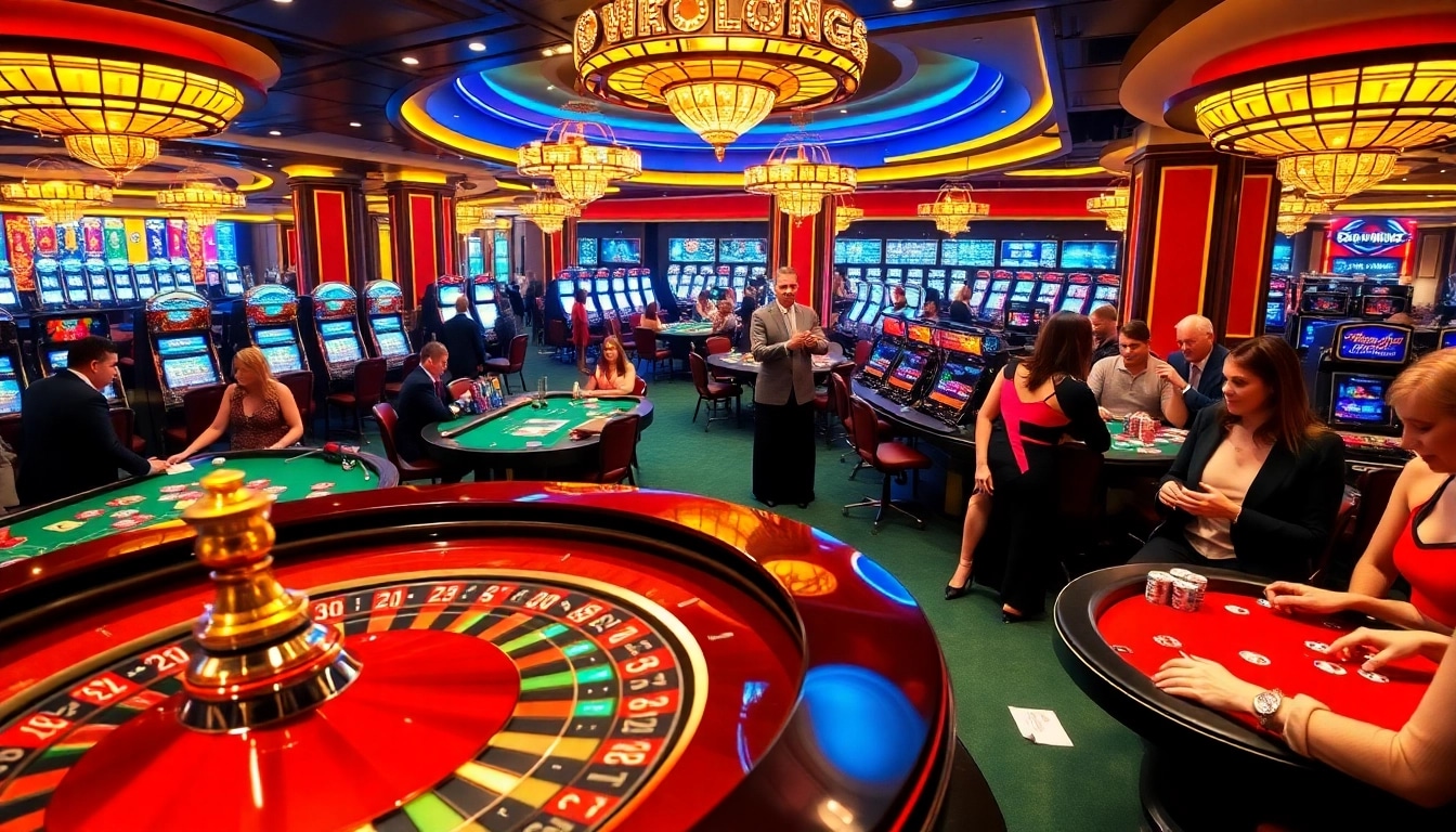 Engage in thrilling action at a casino utan spelgräns with players at the roulette wheel.