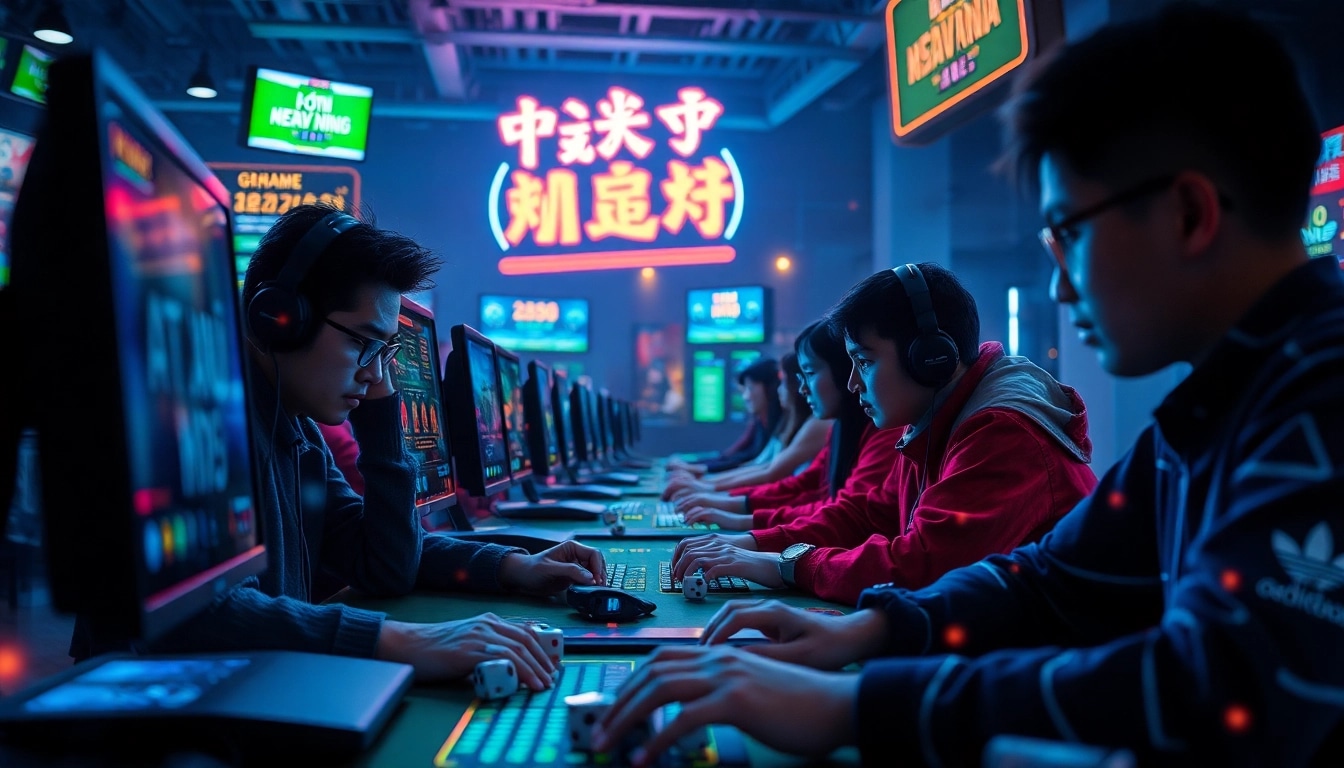 Tài Xỉu MD5 game scene with excited players engaging in online betting