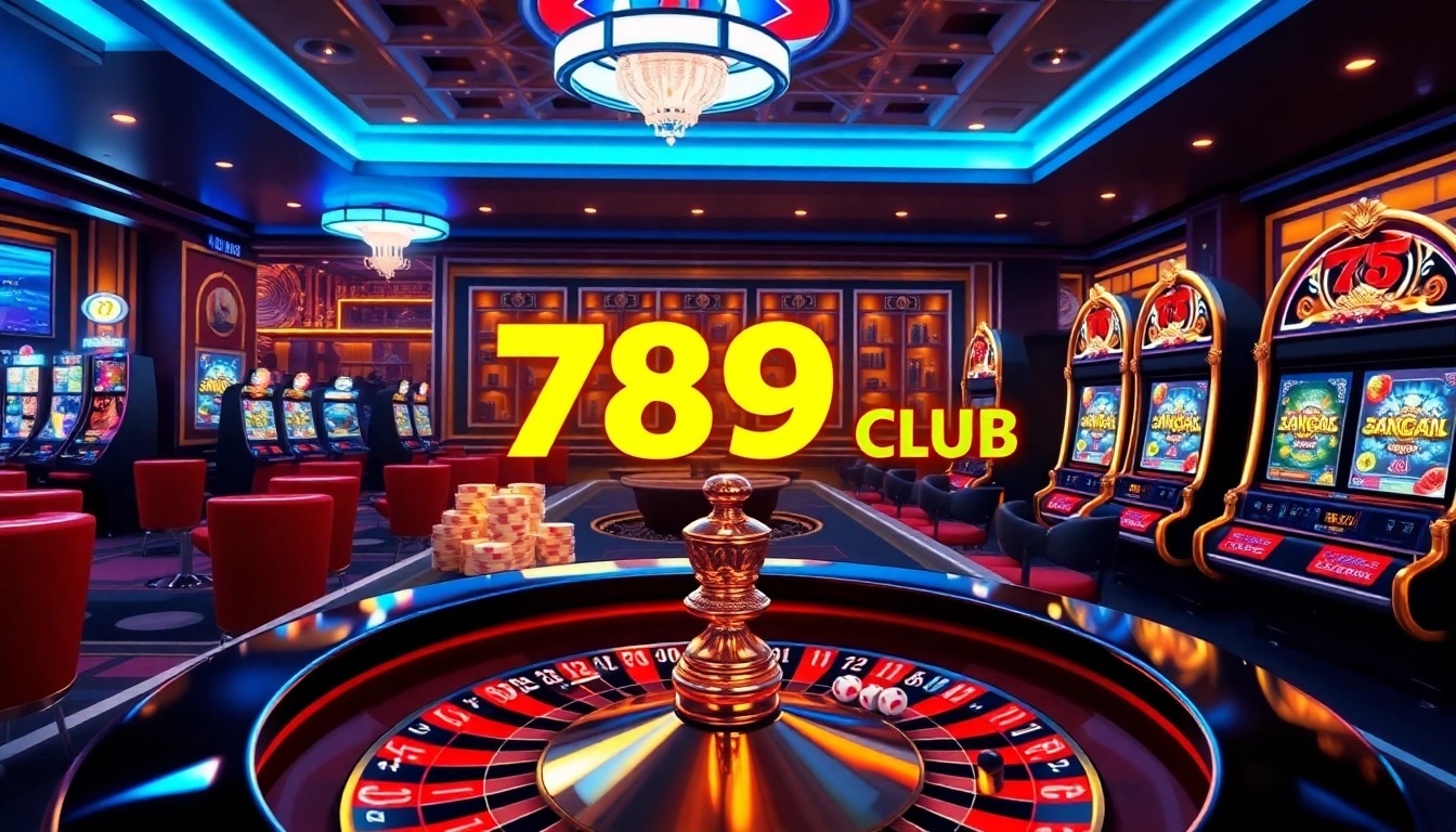 Exciting gaming action at 789club with vibrant roulette wheels and engaging poker gameplay.