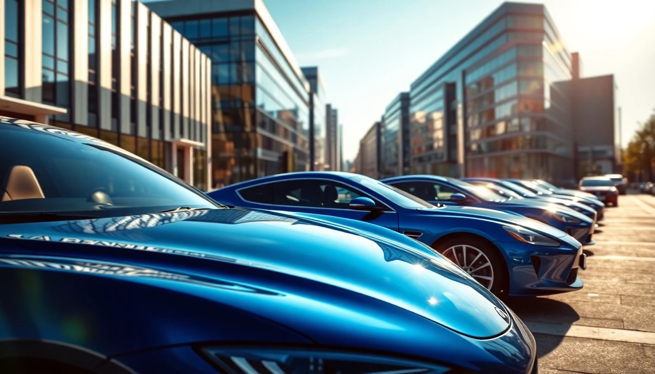 Swan Cars showcased in a bright urban setting highlighting modern design features.