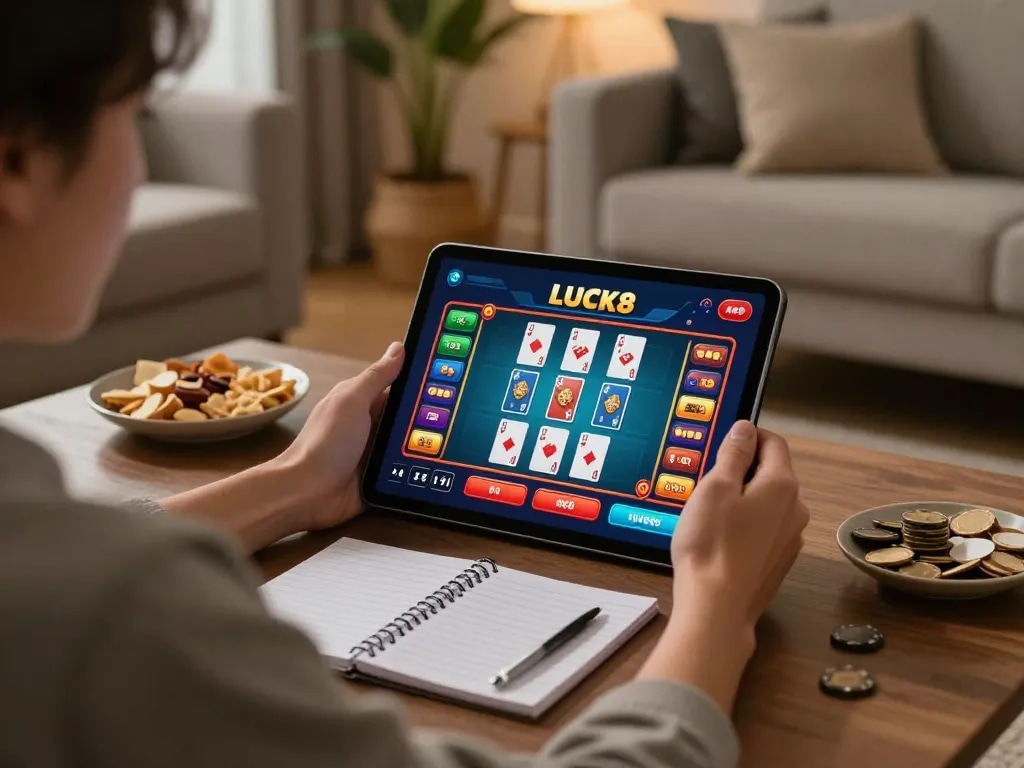Engage with the LUCK8 app for dynamic online casino gameplay at home in a cozy setting