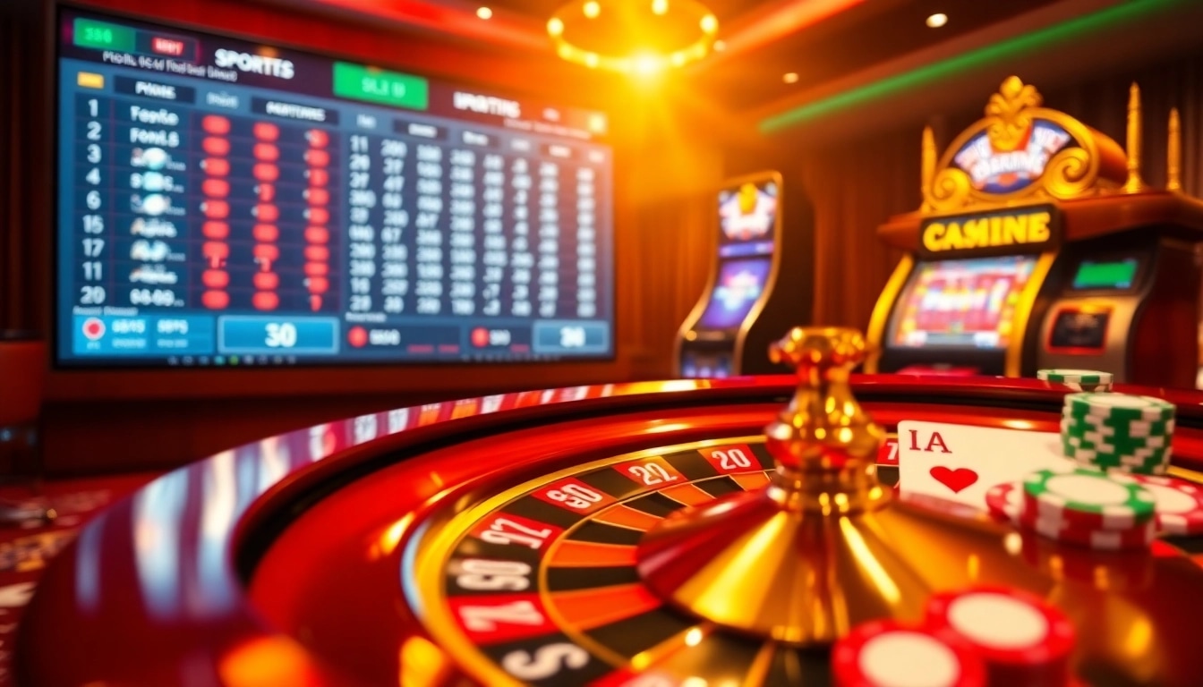 Exciting online gambling interface at https://888vnd.space/ showcasing roulette, poker, and sports betting action.