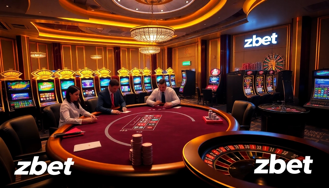 Experience thrilling gameplay at zbet casino with professional dealers and vibrant slot machines.