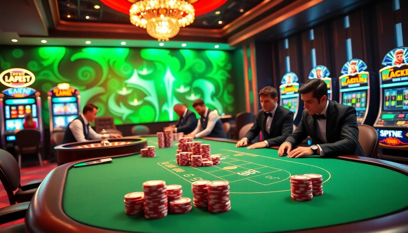 Experience dynamic gameplay at https://twin68.world/ with poker tables, vibrant slot machines, and engaging roulette.