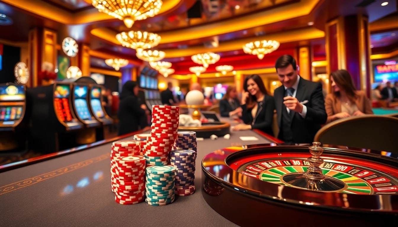Experience thrilling gaming action at https://99win1.us.com/ with vibrant casino chip stacks and engaging players.
