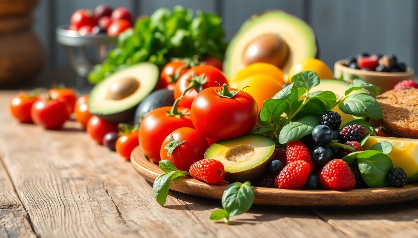Curated healthy food spread featuring fresh fruits and vegetables, emphasizing the joys of nutritious eating.