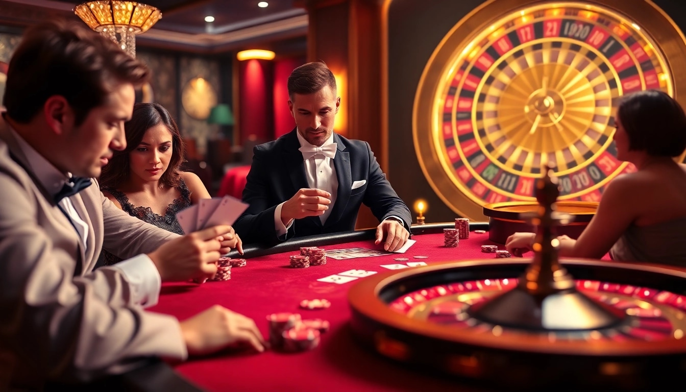 Experience thrilling gameplay at RR88 with a luxurious poker table and elegant casino atmosphere.