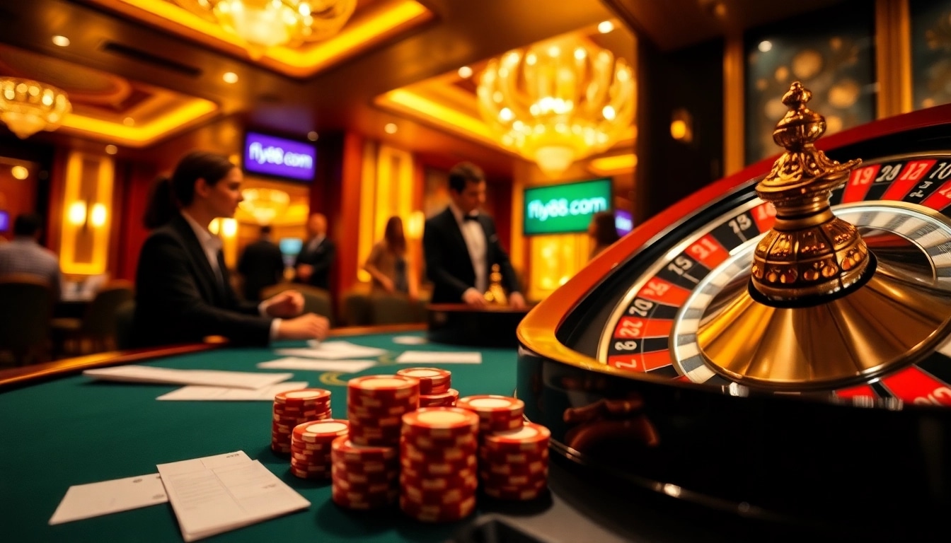 Experience high-stakes poker at fly88.com with luxurious casino ambiance and dynamic gameplay.