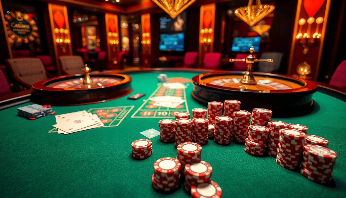 Experience thrilling gameplay at https://rr88c.mobi/ featuring luxury casino tables, roulette wheels, and poker chips.