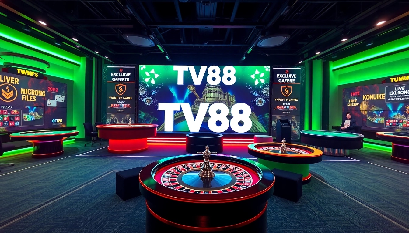 TV88 online gambling platform interface showcasing secure transactions and immersive gaming experience.