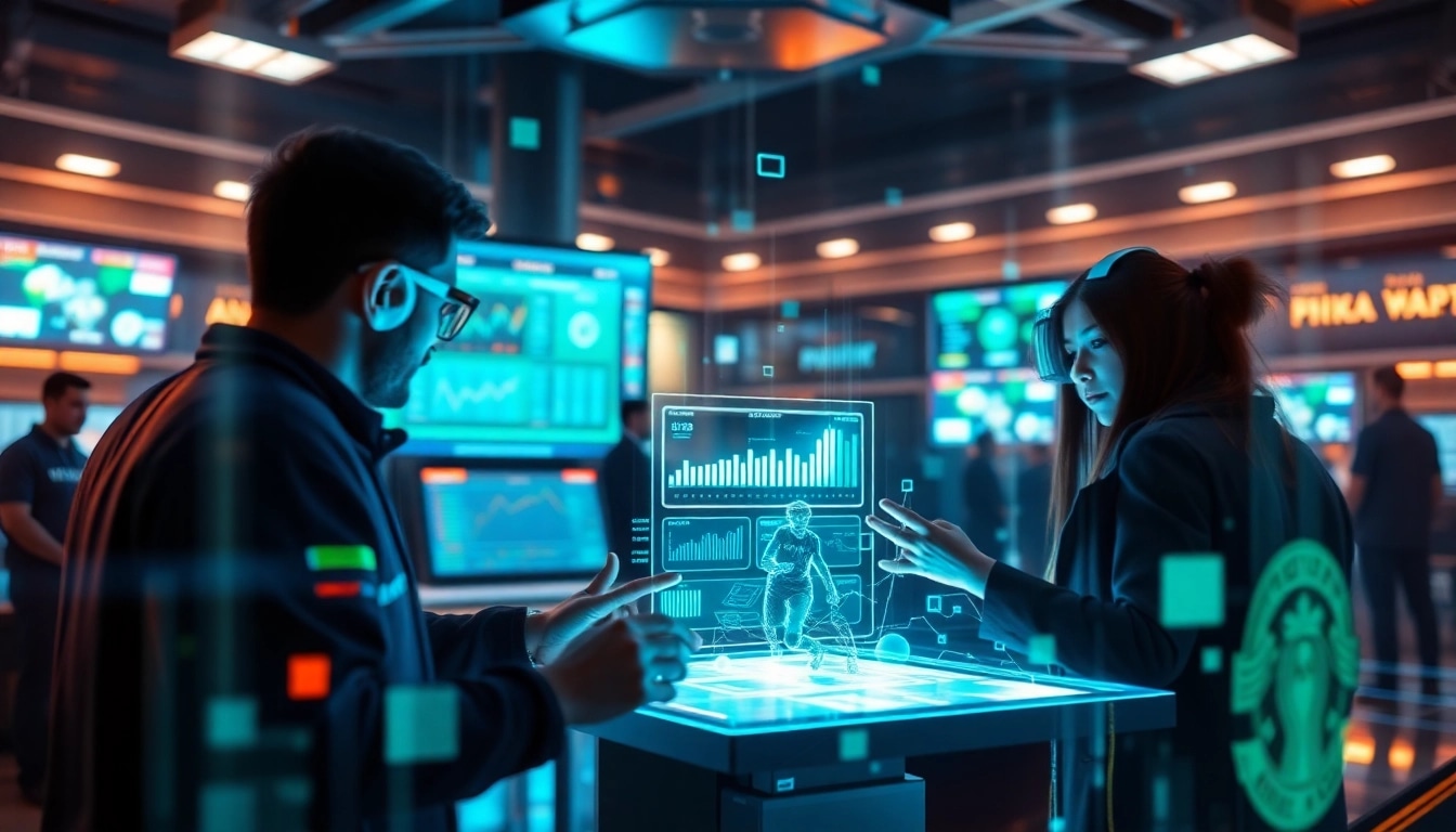 Explore New Technology innovations in sports betting with a dynamic, high-tech interface.