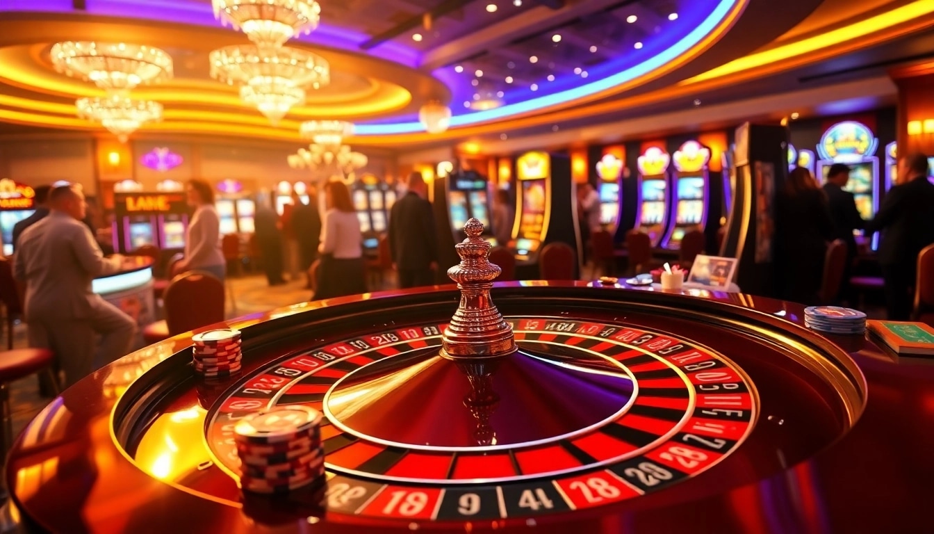 Experience high-stakes gambling at 79king with vibrant casino actions, roulette, and players.