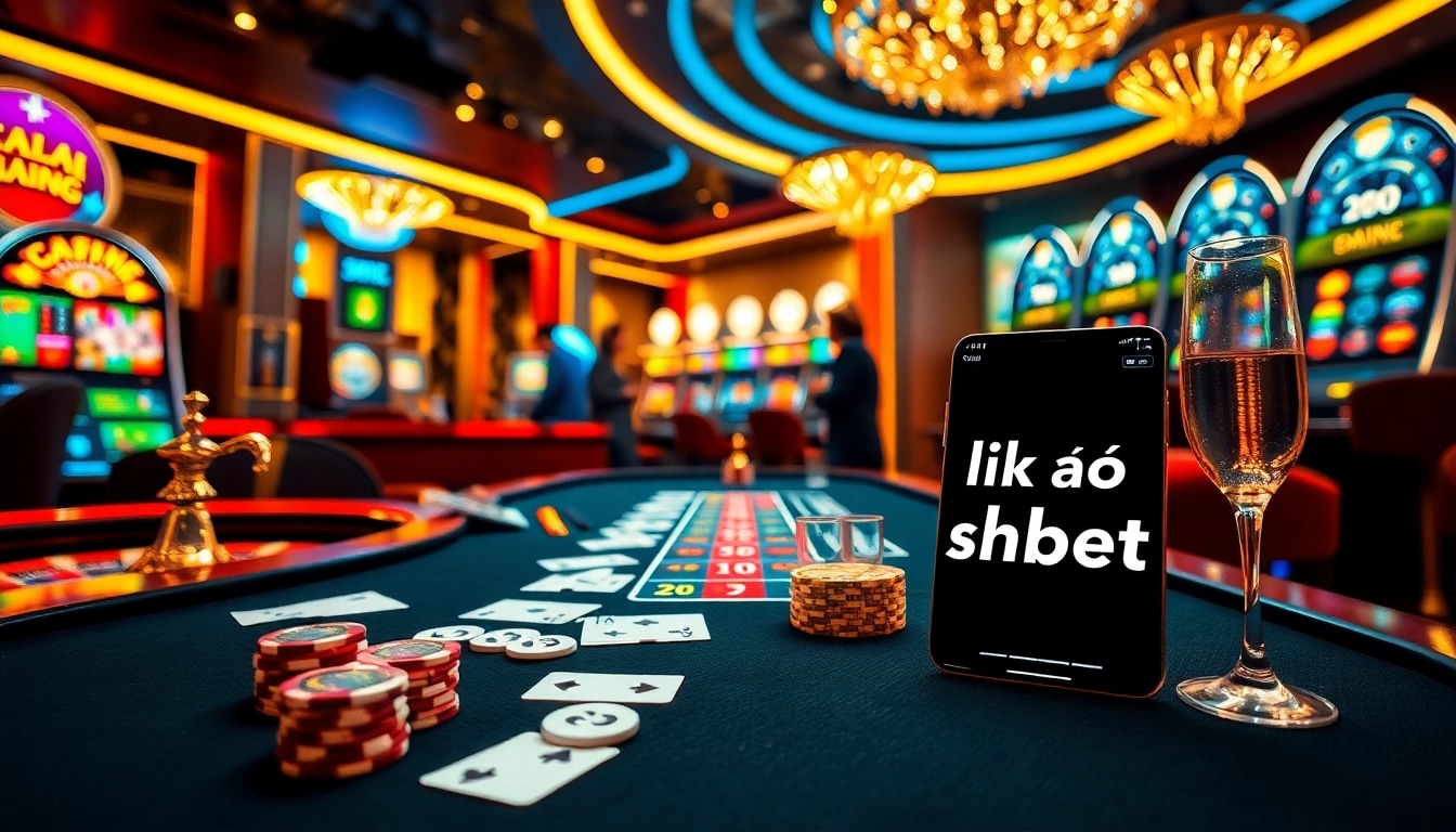Experience the thrill of gaming with link vào shbet as players engage at a vibrant casino table.