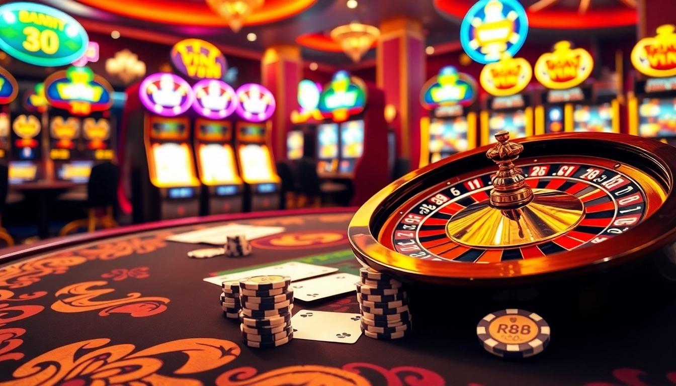 Experience the thrill of rr88com with vibrant casino elements and winning excitement.
