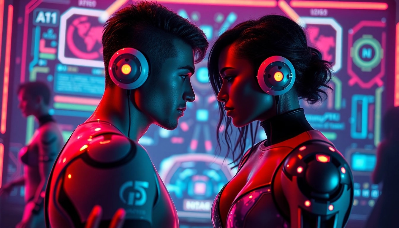 Engaging NSFW AI interaction showcasing character roleplay in a futuristic setting.