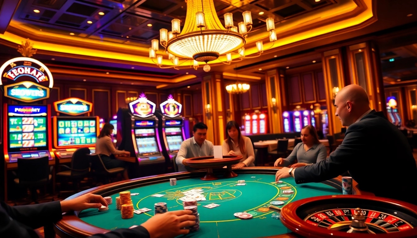 Experience high-stakes gaming at gg88.work with vibrant poker action and classic casino elements.