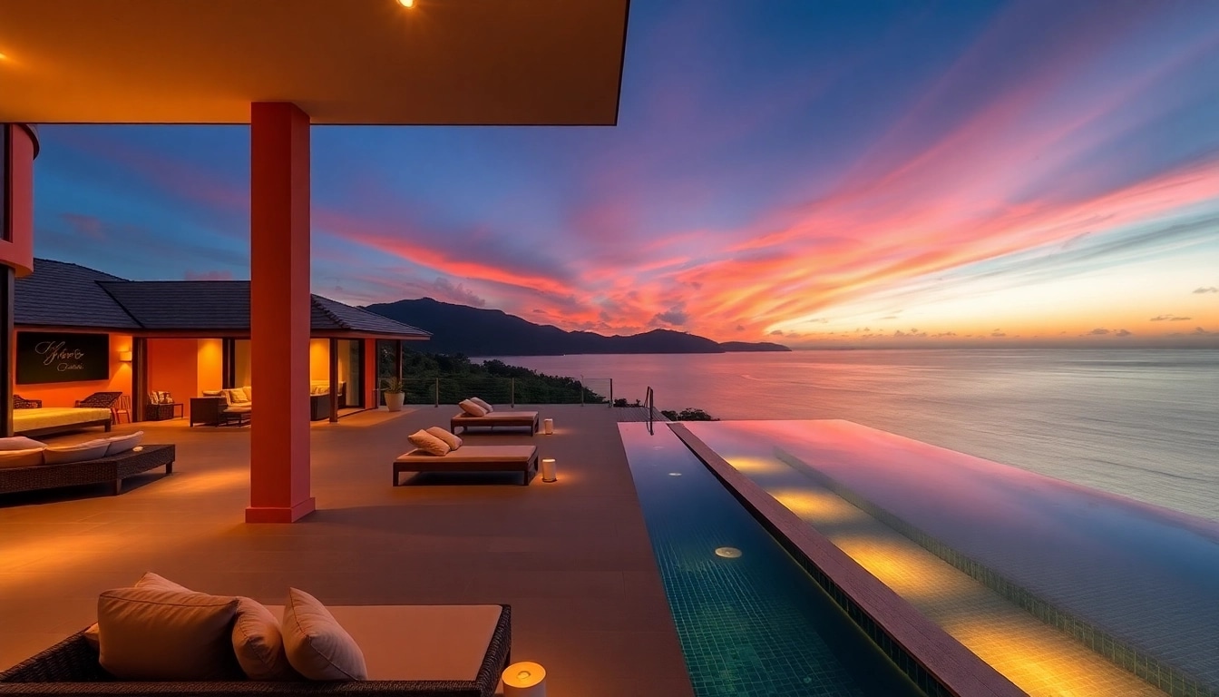 Enhance your investment with expert property management in Phuket, showcasing a beautiful villa overlooking the sea.