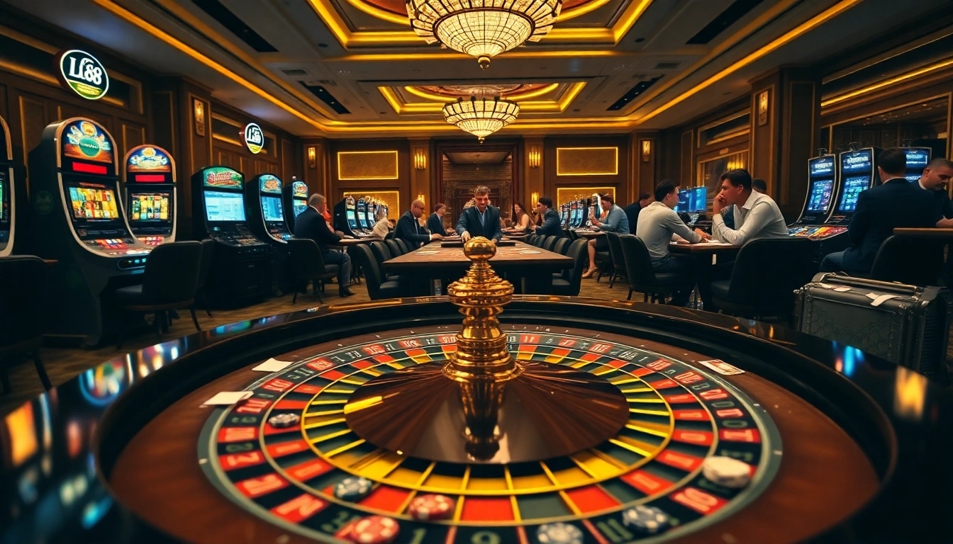 Experience thrilling gameplay at LC 88's sophisticated casino tables and vibrant slot machines.
