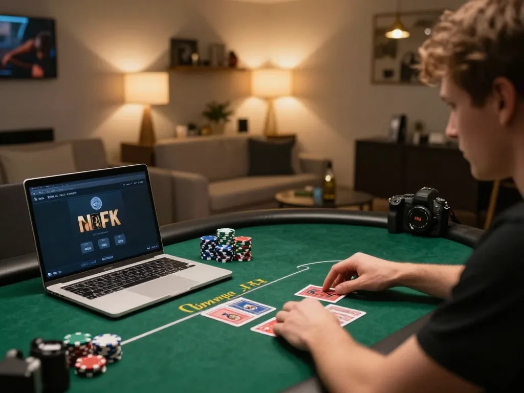 Engaging in strategic poker gameplay at home with 78winvina