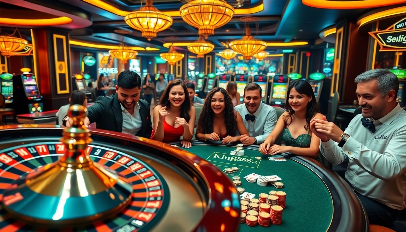 Experience the luxury and excitement of king88 with vibrant casino games and joyful players.