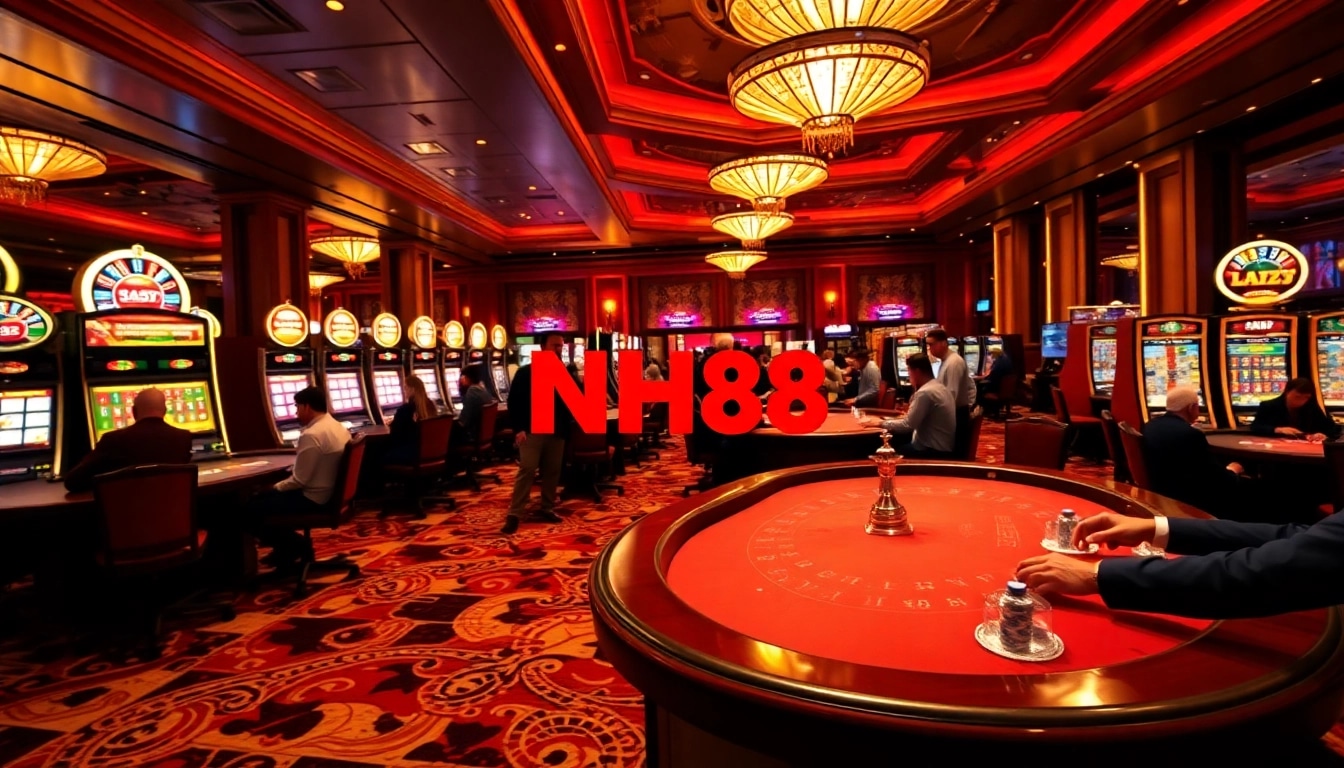 Exciting NH88 casino scene with vibrant games and engaging players in action.