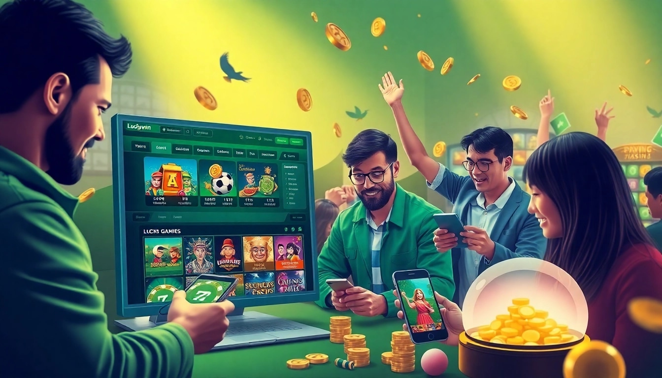 Luckywin platform showcasing exciting online betting experiences with diverse players.
