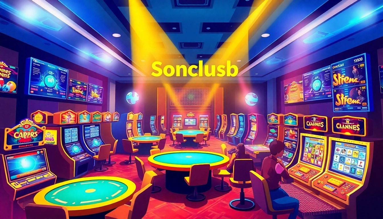 Sonclub gaming platform showcasing a vibrant environment with engaging online games and players enjoying a thrilling experience.