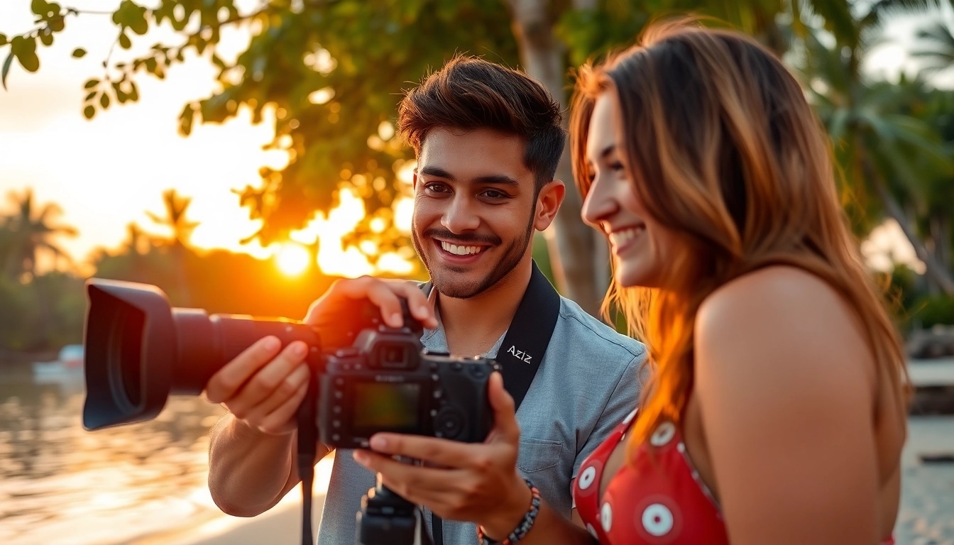 Dynamic moment featuring a Tampa photographer capturing joyful moments at a beach.