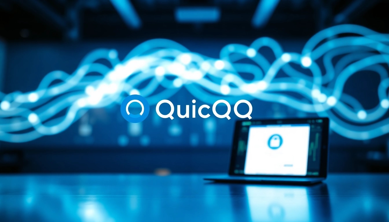 在现代设备上的 QuickQ VPN 界面,显示与全球服务器的无缝连接。