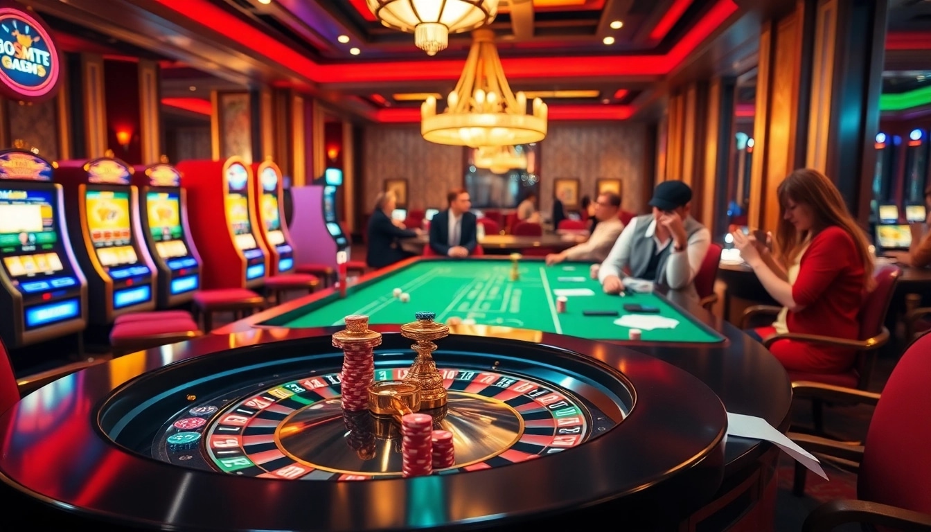 Experience the thrill of gambling at 8kbet hiện đang mở with vibrant slot machines and eager players.