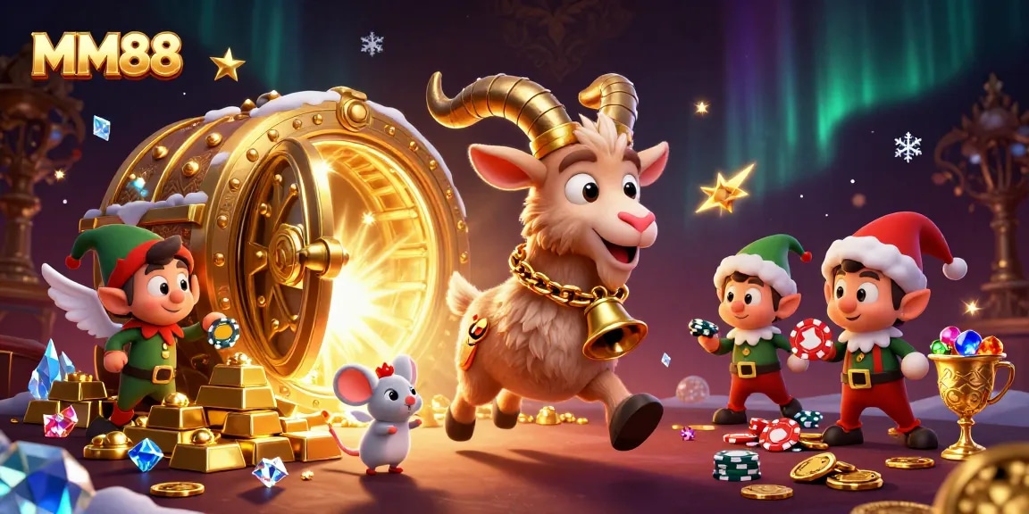Experience thrilling gameplay at MM88 with festive characters and vibrant casino elements.