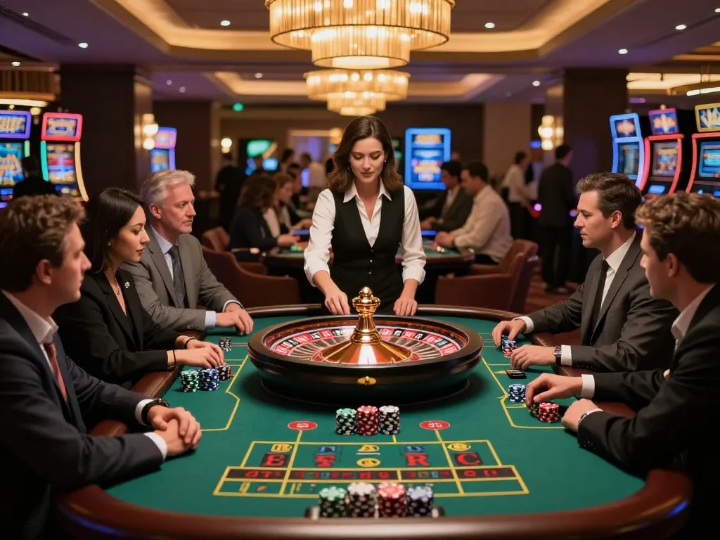 Experience the thrill of GO99 at the roulette table with players engaged in exciting betting action