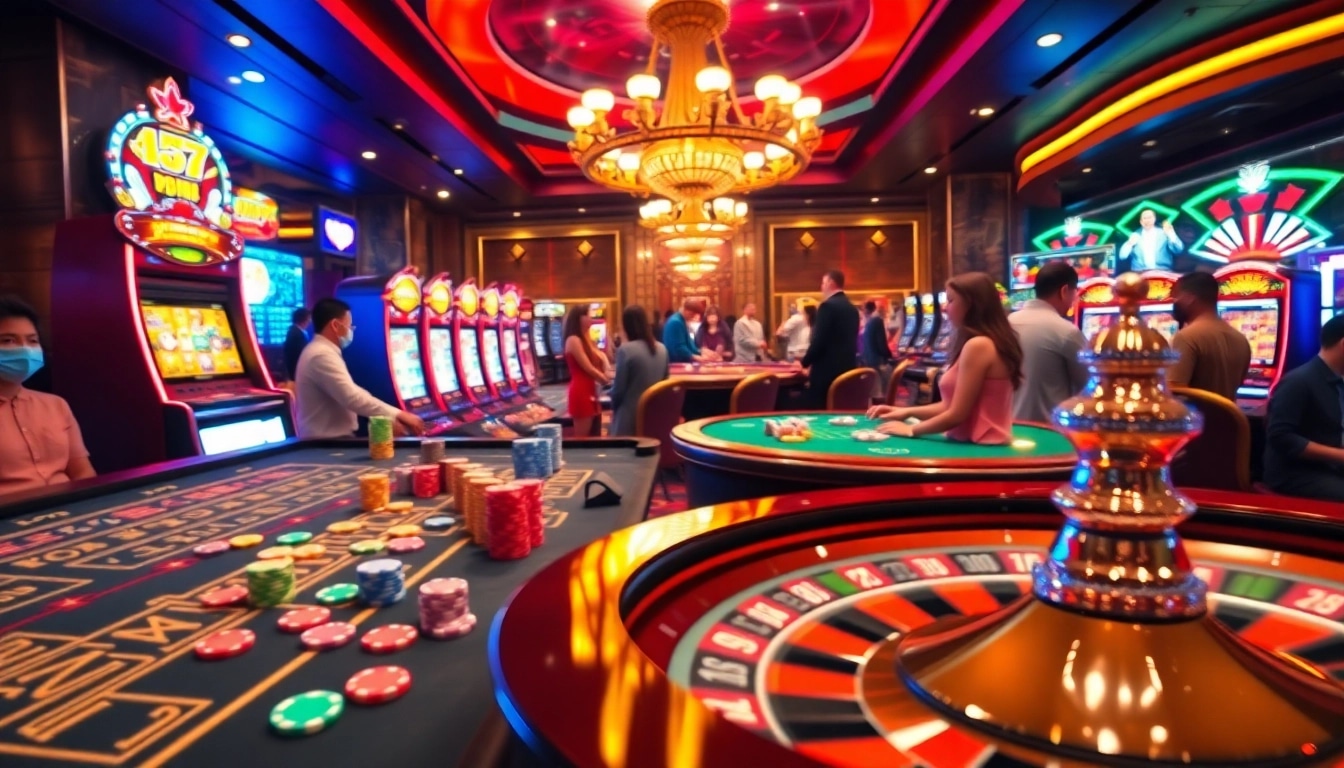 Experience the thrill of gambling at https://kk55.host/ with luxurious casino tables and vibrant slot machines.