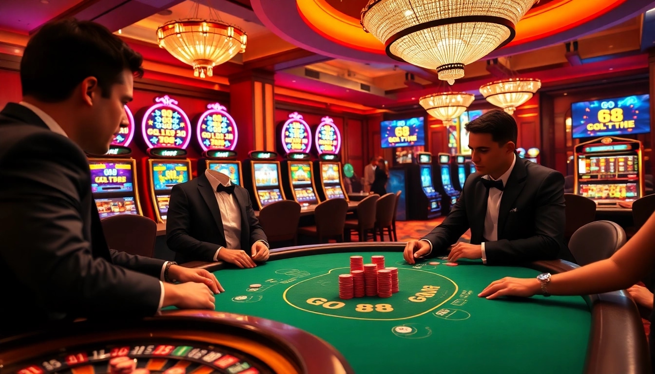 Winning at go 88 with vibrant poker chips and a thrilling casino atmosphere.