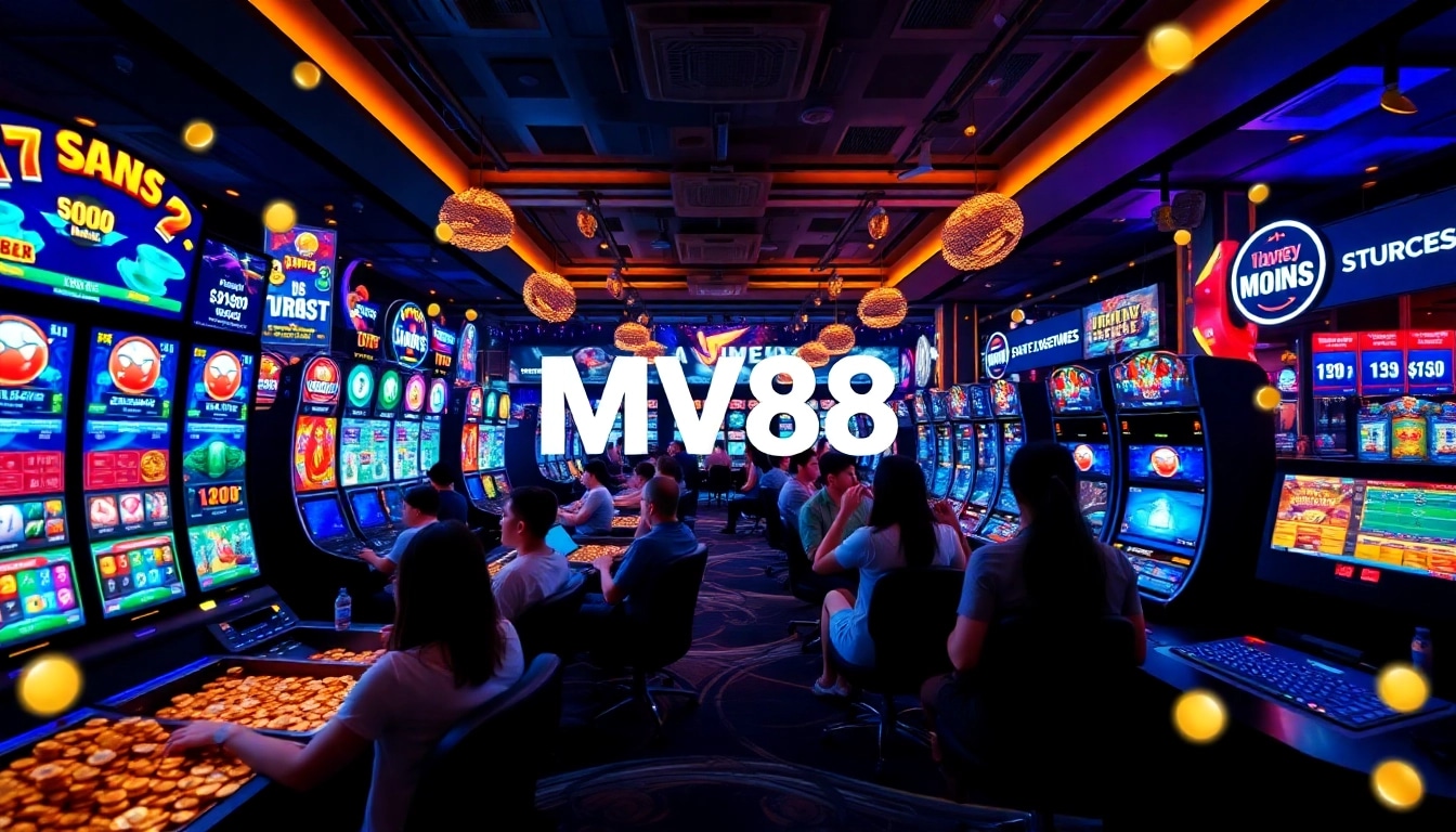 Experience the excitement of MV88 game with immersive online gaming elements and vibrant atmosphere.