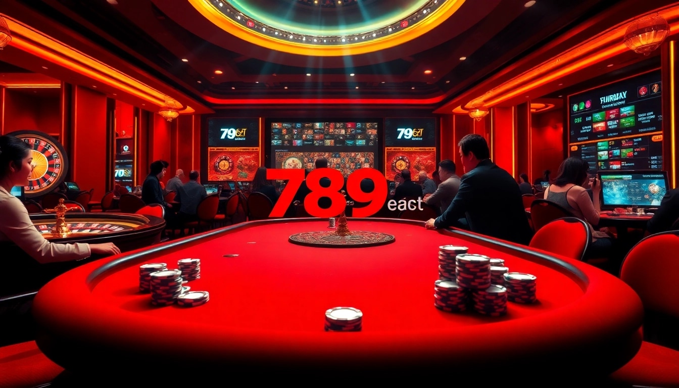 Experience thrilling gameplay at https://789bet7a.com/ with professional players at a luxury casino table.