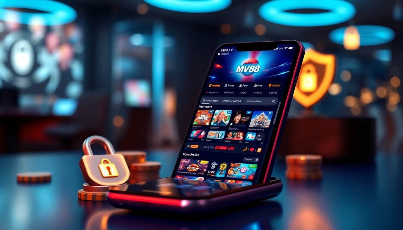 Experience MV88 on an advanced gaming app interface, designed for secure online gambling in 2025.