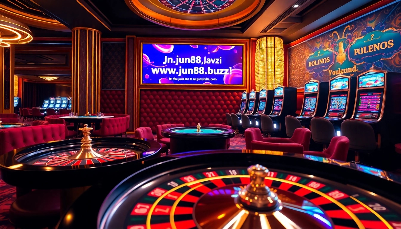 Experience the excitement at https://jun88.buzz/ with vibrant casino games featuring roulette, poker, and slot machines.