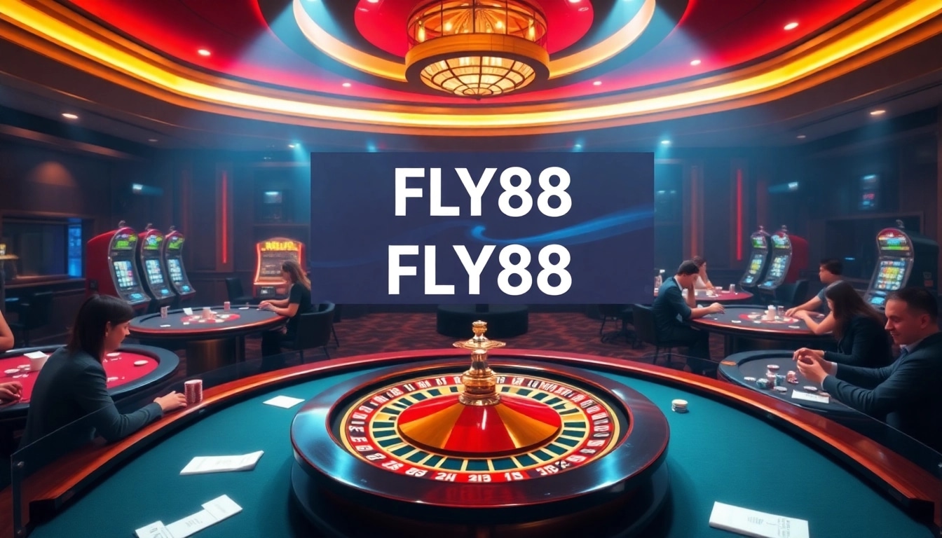 Experience the thrilling ambiance of gambling with FLY88 at luxurious casino tables.