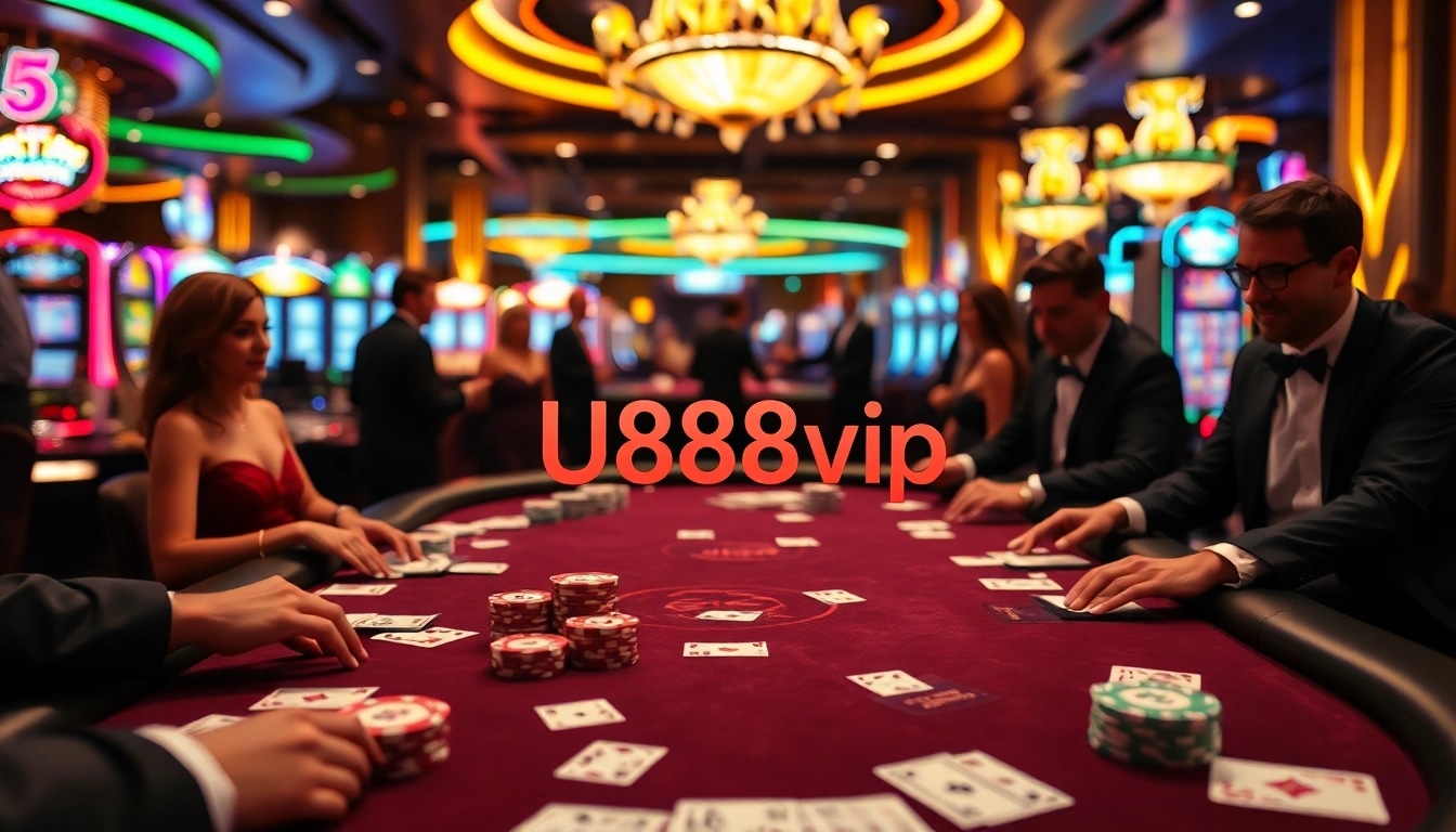 Experience high-stakes action at U888vip with vibrant casino atmosphere and poker excitement.