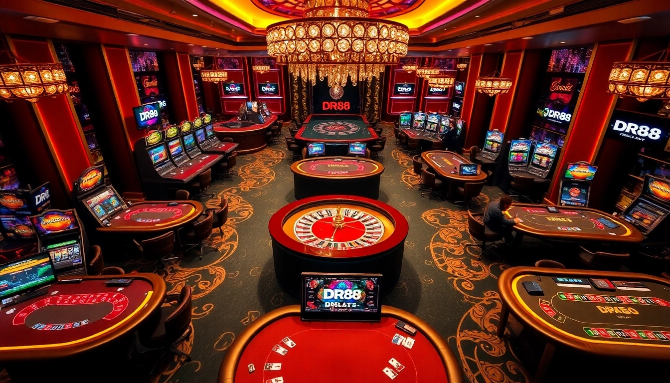 Experience thrilling casino action with DR88's engaging online games and vibrant visuals.