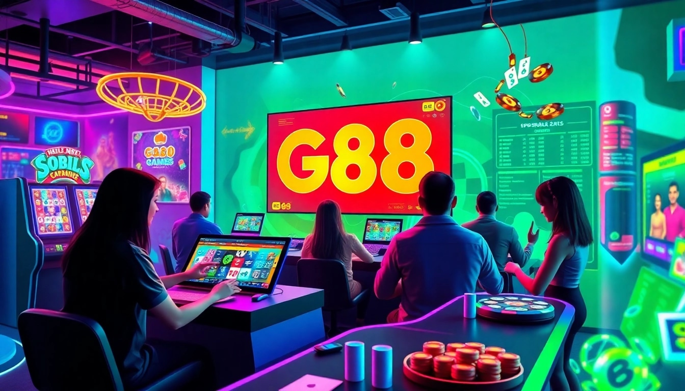Exciting G88 online gaming platform showcasing card games and slots.