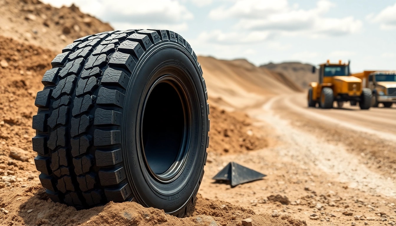 Double Coin RR99 tire showcasing durability and versatility in a rugged outdoor setting