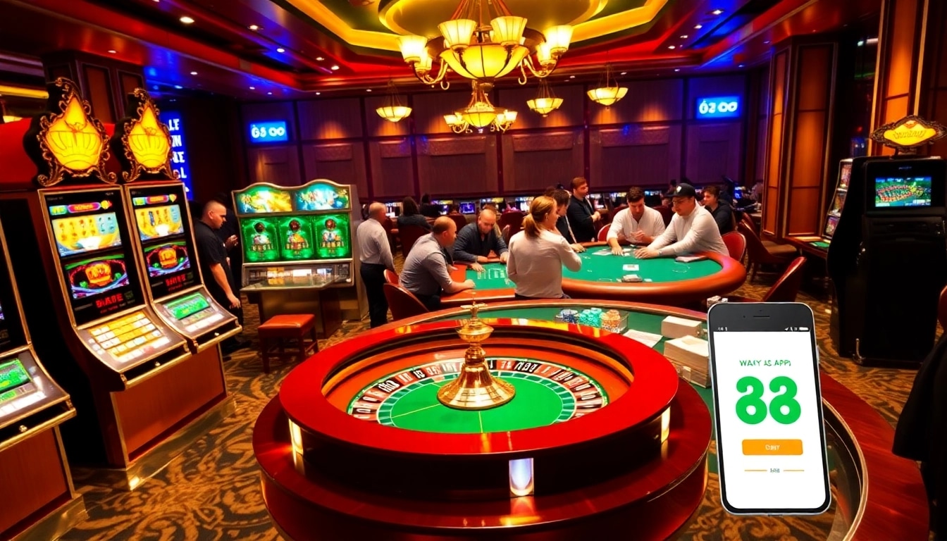 Experience the thrill of gaming at https://www.222bd.app/, featuring luxurious casino tables and vibrant slot machines.