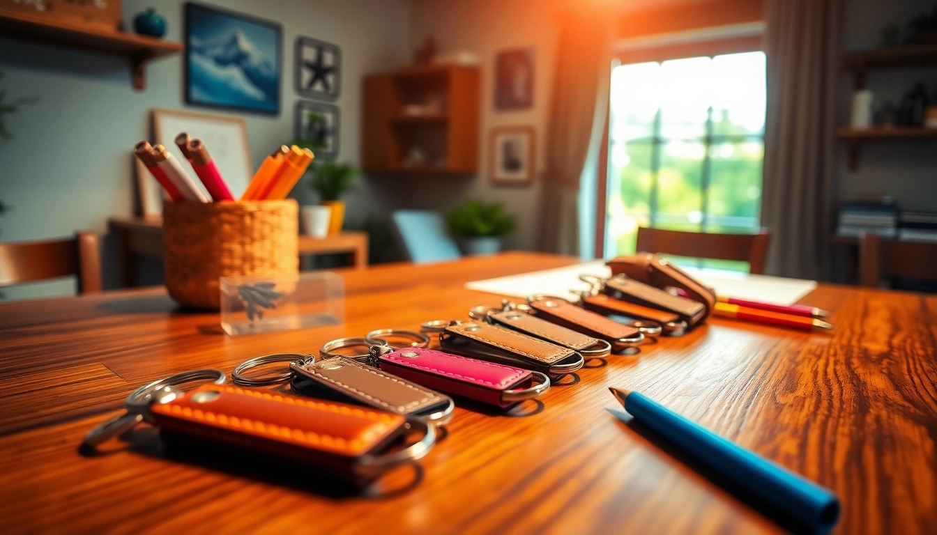 Discover unique customized keychains available in different styles and materials.